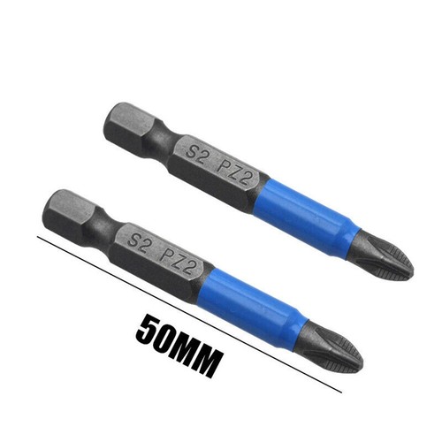 12pc Long 50mm Screwdriver Bit Magnetic Non-slip Drill PH1/PH2/PH3/PZ1/PZ2/PZ3 - Picture 8 of 12