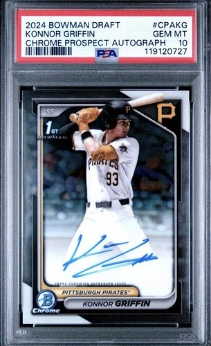 2024 Bowman Draft Konnor Griffin Auto 1st Bowman PSA 10 #CPAKG Pirates