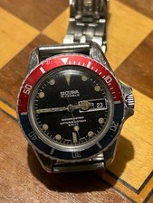 Sicura 17 Jewels Vintage Red And Blue Bezel Divers Watch Fully automatic 