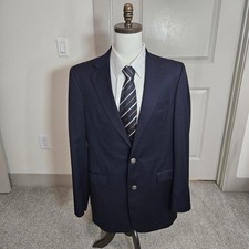 Jack Victor Classic Mens 42 XL Navy Blue 100 Wool Blazer Sport Coat Canada