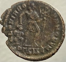 Ancient Roman Coin 364-375 AD Valentinian I Emperor Dragging Captive Genuine