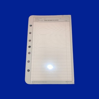 REFILL PAGES Daily Records of Events CL 04001 (BRAND NEW)