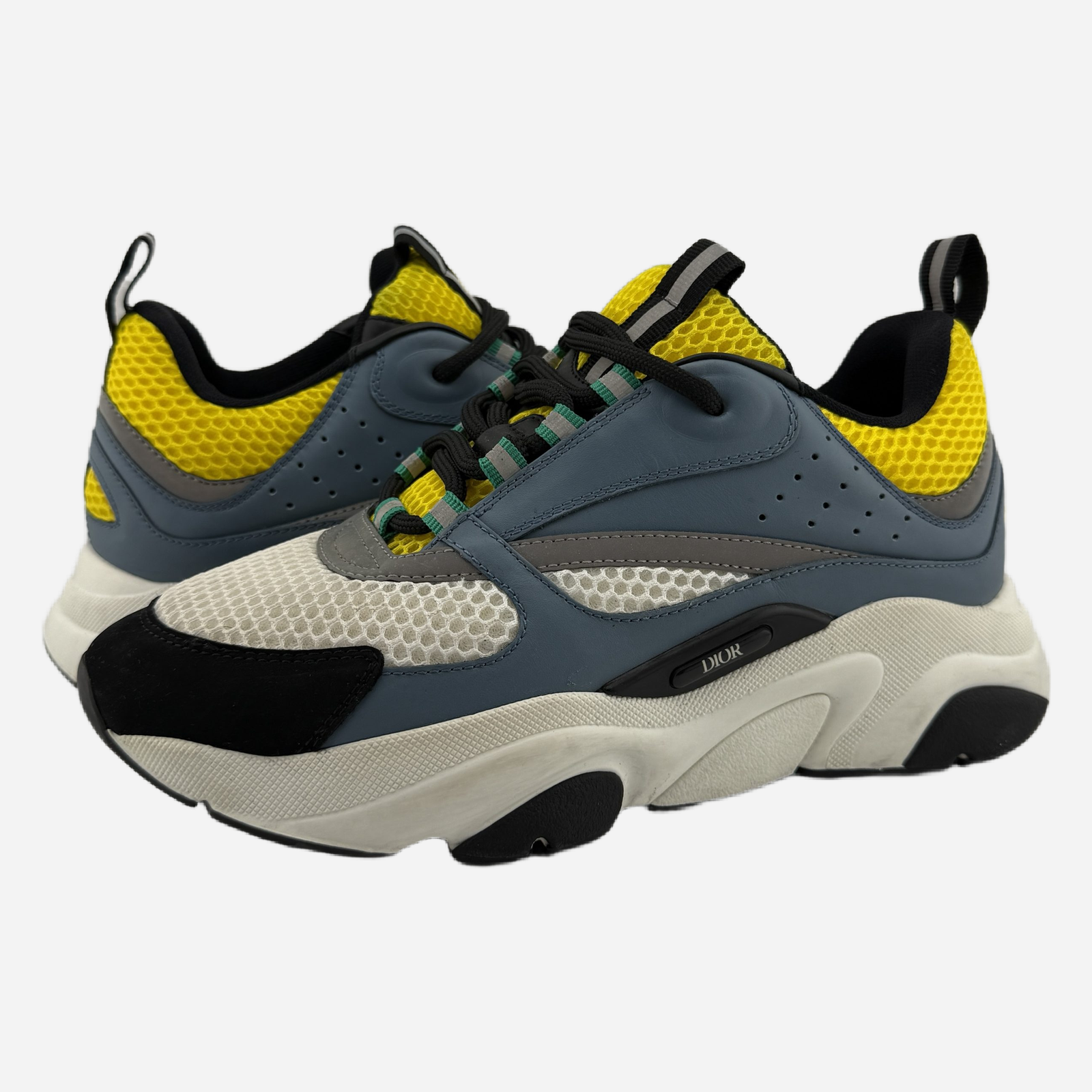Dior B22 Yellow Blue Sneakers EU 39 Used No Box 20HLS