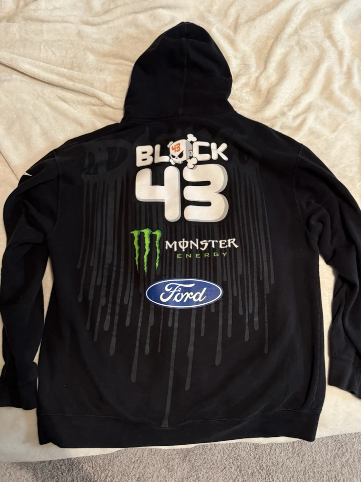 Ken Block Monster Energy DC Zapatos Y2K Vintage Cremallera Sudadera con Capucha XL - Imagen 2 de 4