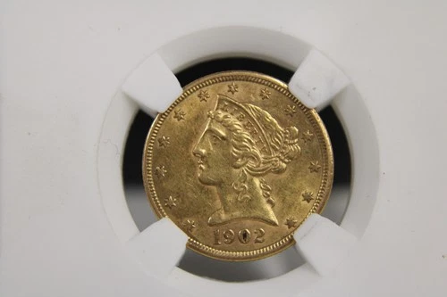 1902s Liberty Head Half Eagle $5 Dollar Gold Coin 90% Gold