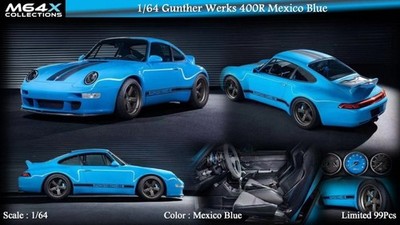 PORSCHE 911 - Gunther Werks 400R  - Mexico Blue - My64X 1:64
