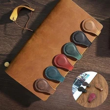 3/6 PCS Magnetic Bookmarks Classic Leather Book Mark Vintage Double Sided Mag