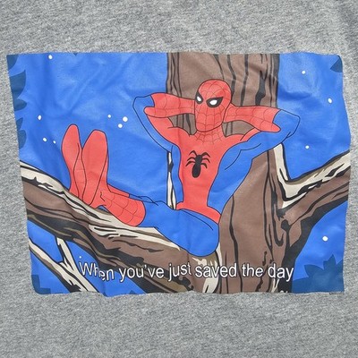 Marvel T Shirt Gray Meme Spiderman Size XL