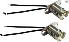 2PCS Car LED Light Bulb Socket Adapter with Wire, Short Bra Color: BA15D-Short