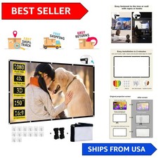 150-Inch 4K Portable Projector Screen - Ideal for Outdoor  Indoor Theaters