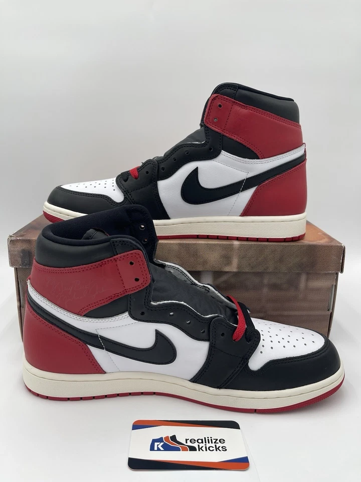 Mens Size 11 - Nike Air Jordan 1 Retro High OG Black Toe Reimagined (DZ5485-106) - Image 2 of 4