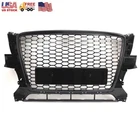 Bumper Grille Glossy Frame Black Honeycomb For 2008-2012 Audi Q5 RSQ5 Style