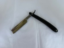 Vintage Wade  Butcher Straight Razor   Barber  s Notch, Horn Scales, Shave Ready