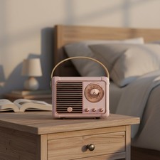 Retro Bluetooth Speaker Vintage Decor Small Wireless Portable for Home Office