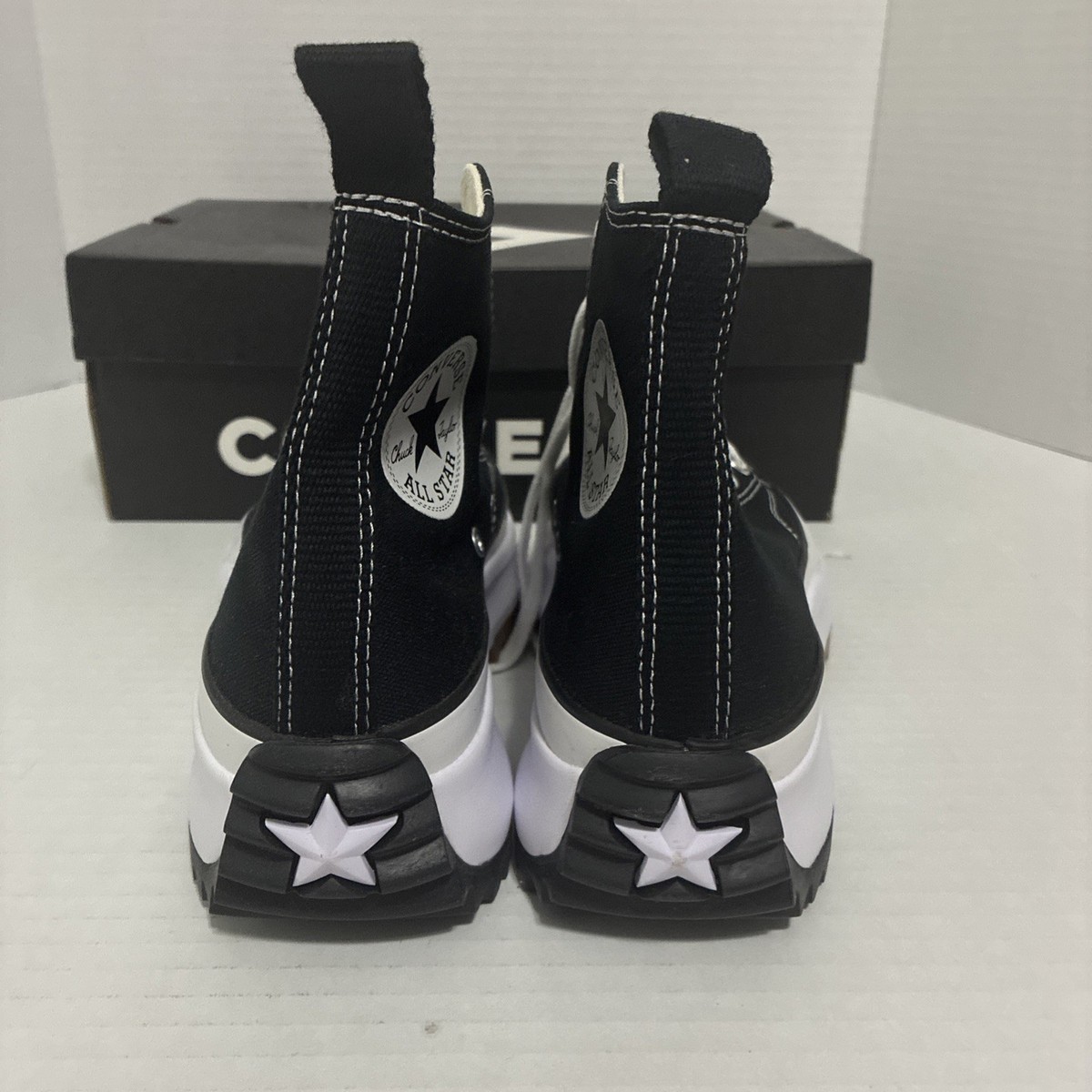 Unisex Converse Run Star Hike Hi Canvas Platform Black/White Sz