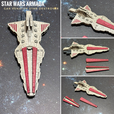 Star Wars Armada SPHAT ADD-ON Painted for Venator Star Destroyer 7  3D 14k Resin