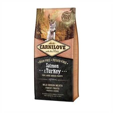Carnilove Active Salmon & Turkey Junior Large Breed Dry Dog Food – 12kg 6.39 per kilo