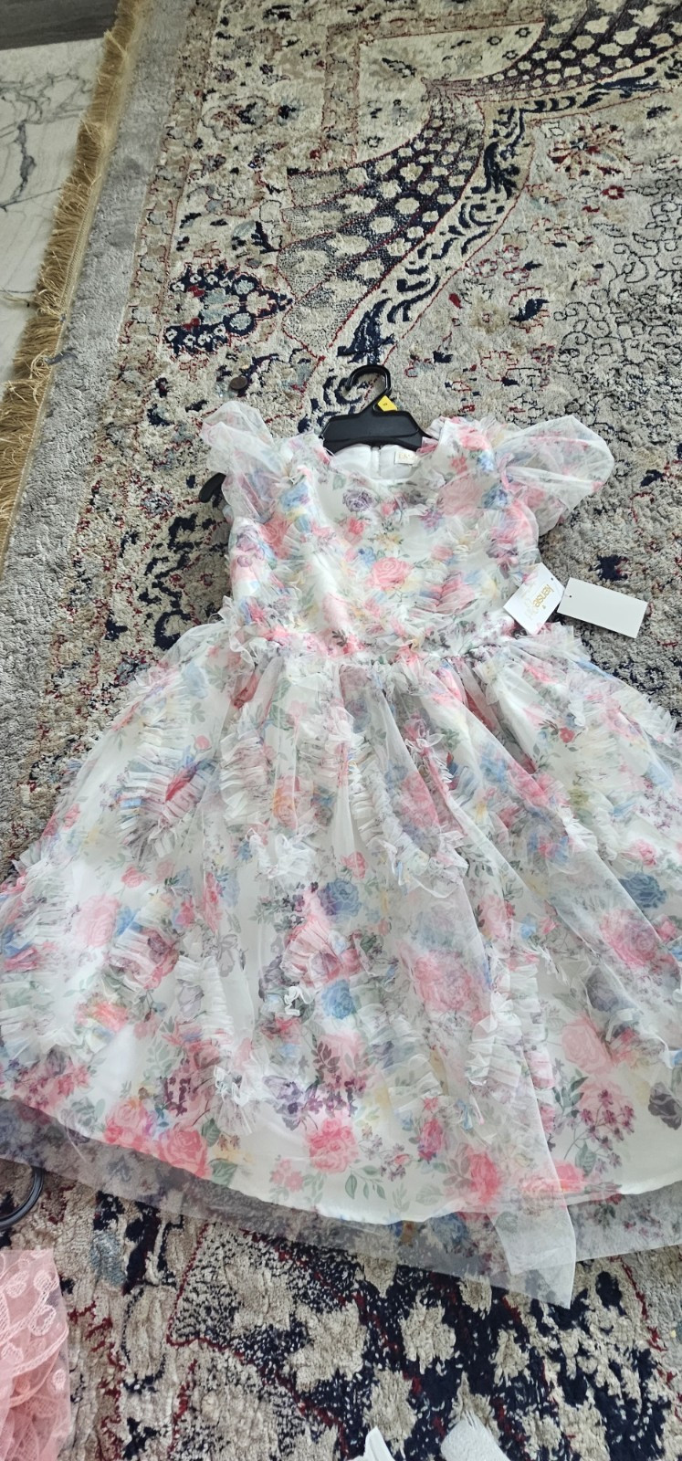 Kensie Girl Floral Tulle Fit & Flare Dress, Size 10, Knee, Sleeveless Party