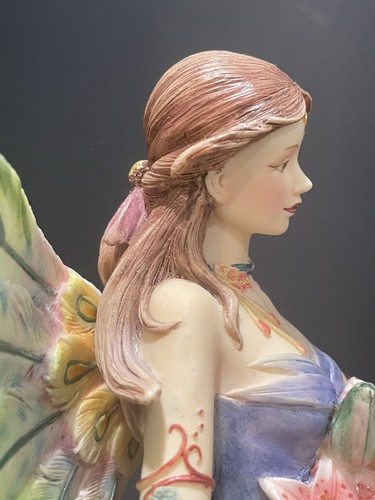 Montefiori Collection Fairy Woman Wings 10.5” Tall Feathers Peacock Butterflies - Picture 17 of 24
