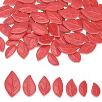 FüR Crafts 0,66LB Blatt Keramik Mosaikfliesen Bulk, FüR Home Decor Rot