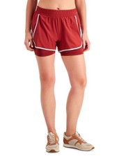 Ideology Womens Activewear Performance Layered-Look Shorts Size M