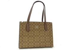 Coach Shoulder Bag Signature Nina Carry All Tote Bag PVC Leather CL399 Brown Aut