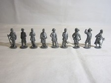 Lot Of 9 Vintage Metal Toy Soldiers Civil War  More 1.5" Tall