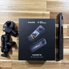 Insta360 X4 BMW Motorrad Edition Bundle Camera + Motorcycle Clamp + Invisible