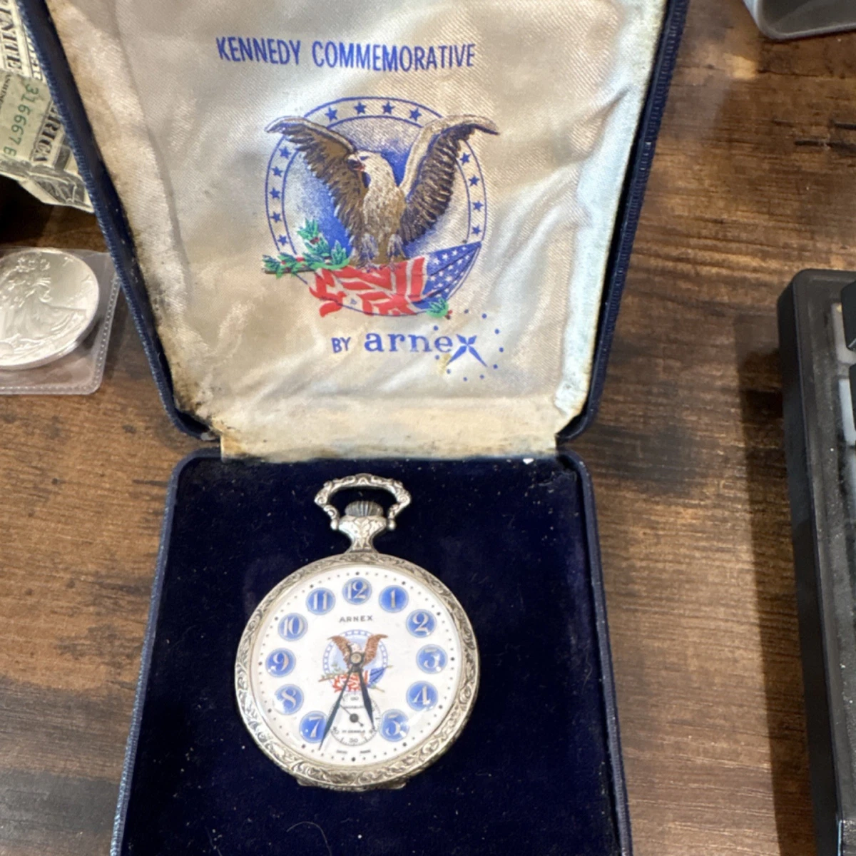 ARNEX 懐中時計 アーネックス 17JEWELS 手巻き　ケネディ Arnex Open Face Pocket Watch Pocket Watches with Vintage 17 Jewels