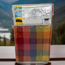 New! Multi-color 100 % Cotton Tablecloth 60"x84"