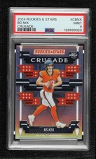 2024 Panini Rookies & Stars Crusade Silver Bo Nix #C-BNX PSA 9 MINT 0nr3