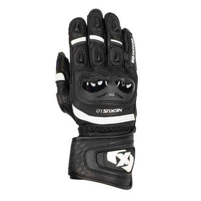Oxford Nexus Mens CE LEVEL 2 High Performance Motorcycle Gloves Black White