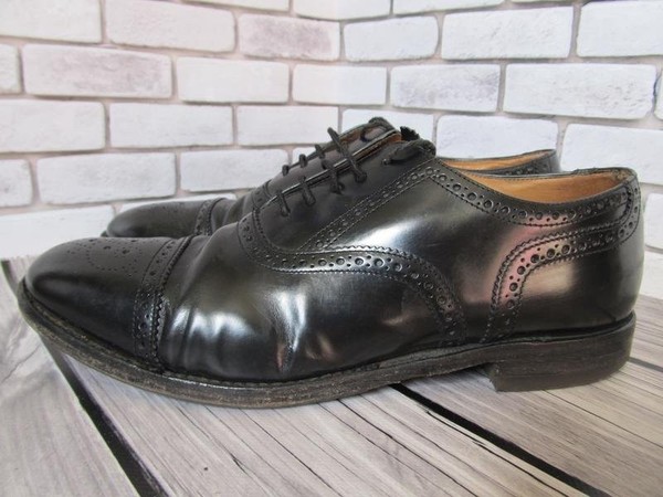 Men Loake Heels Black Leather 42 #M981