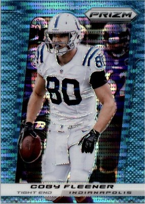 2013 Panini Prizm Prizms Light Blue Pulsar #38 Coby Fleener FB