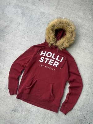 Hollister California Fur Fuzzy Full Zip Hoodie Y2K LGB Hype Style Herren Größe L