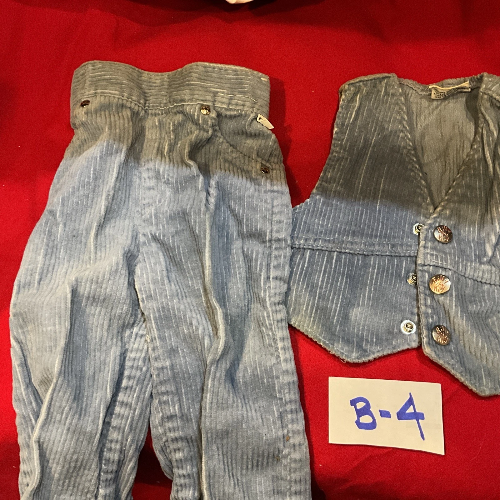 Baby Clothes “Billy The Kid” Corduroy Blue 12mo. Vintage.