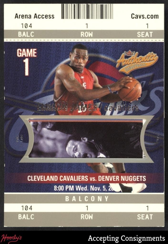 2003-04 Fleer Authentix Balcony #104 LeBron James RC 098/250 Cavaliers ROOKIE