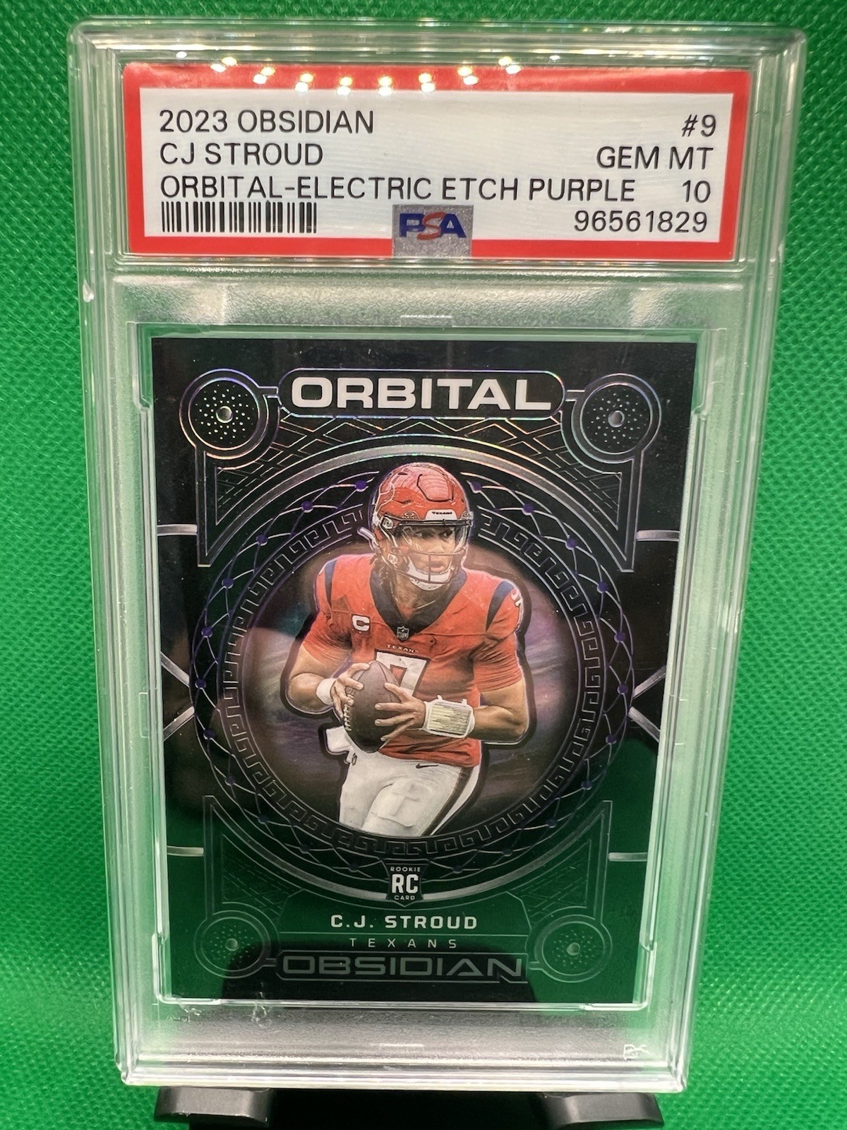 2023 Panini Obsidian Orbital C.J. Stroud #9 Purple Electric Etch /75 (RC) PSA 10
