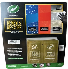 Turtle Wax Renew & Restore Wipes 12 Ct Paint Glass Headlight Oxidation Remover