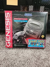 Sega Genesis Model 2 Console with 2 Controllers and 6-pak Game Cartridge. Mint