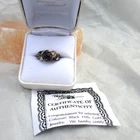 Vintage black hills gold ring size 5 1/2 band 925 12k Coleman onyx