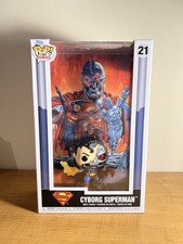 Fundas de cómic Funko Pop 21 Cyborg Superman DC figura de vinilo exhibición en caja