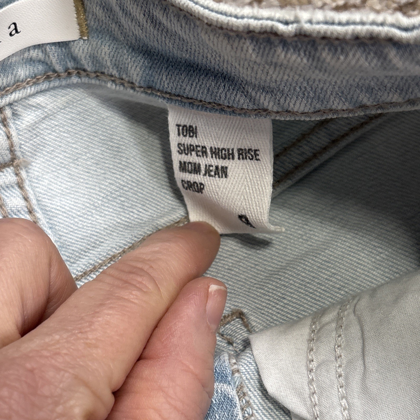 Eunina Womens Tobi Super High Rise Distressed Mom Jeans Size 9 Fits 29 X 25.5 - View 8