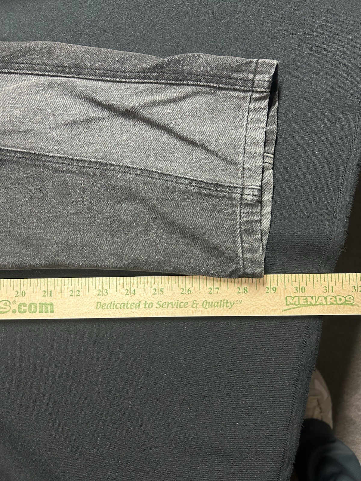 Dime Patch Jeans Black Weave Pattern Medium 32” - image 6