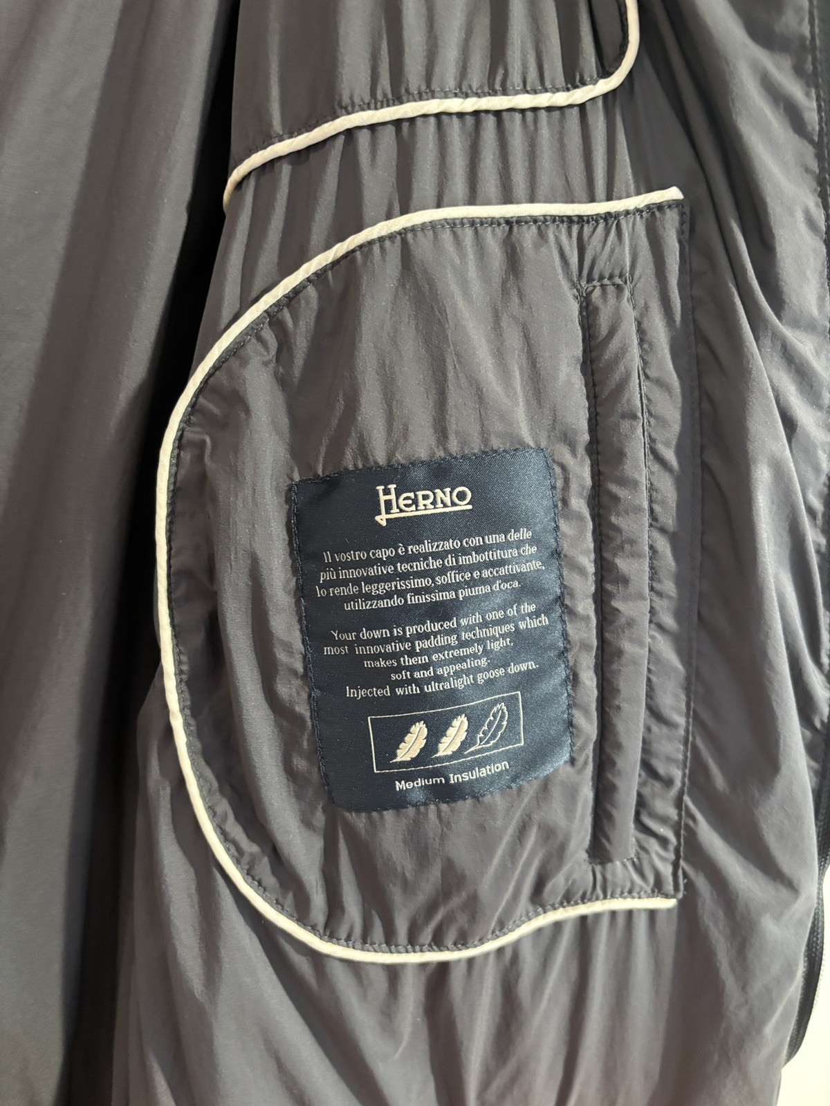 Herno Anthracite Down Injected Lightweight Quilte… - image 6