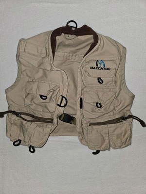 Max Catch Fishing Vest Youth Medium Clup Front Closure