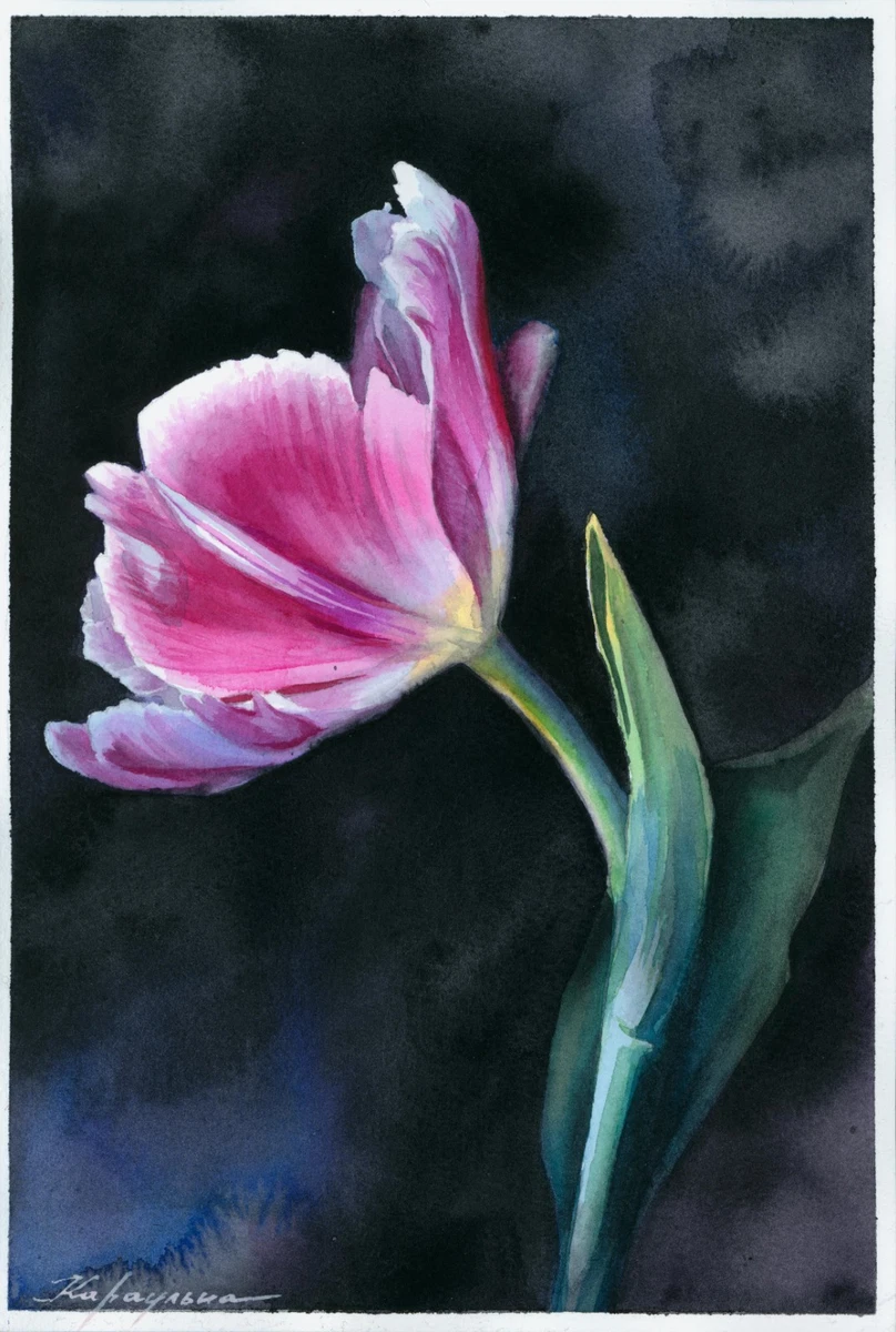 新艺术水彩画花卉艺术绘画| eBay