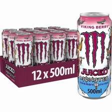 Monster Energy Drink 12 Pack (12 x 500ml) Carbonated Sports Beverage Drinks