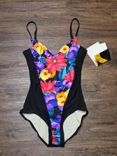 Vintage 80s Body Perfector One Piece Bathing Swim Suit 10 NWT