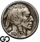 1914-D Buffalo Nickel, Tough Choice VF+ Better Date